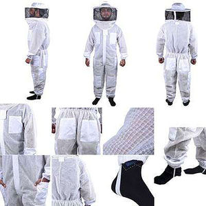 Custom Made High Quality Waterproof Beekeeping Ventilated Full <b>Suit</b> with Level D Protection Khaki <b>Bee</b> <b>Suit</b> - Product Image 6