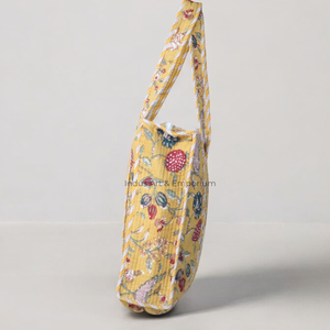 กระเป๋าผ้าควิลท์ทำจากผ้าฝ้ายพิมพ์ด้วยมือขนาดใหญ่แบบกลับด้านได้เป็นมิตรกับสิ่งแวดล้อมยั่งยืนทนทานถุงช้อปปิ้งสำหรับร้านขายของชำ - Product Image 5