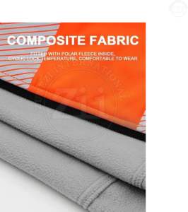 Combinaison de sécurité ignifuge pour travaux d'hiver, conforme à la norme ANSI Classe 1, avec réfléchissant LED, en polaire de coton, veste de travail, pour la conduite en extérieur, séparée - Product Image 5