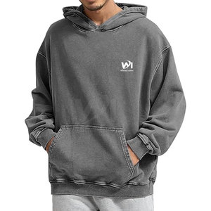 Outdoor Use Breathable Hot Selling Basics <b>Men</b> Acid Wash Hoodies Light Weight Adjustable <b>Pullover</b> <b>Men</b> Acid Wash Hoodies - Product Image 2