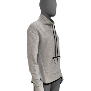 OEM Custom Womens Cowl Neck Pullover Hoodie | Zip Pocket | Thumb Holes | Long Sleeve Slim Fit Fleece <b>Sweatshirt</b> | Fashion - Product Image 3