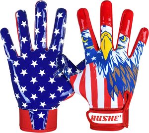 Gants de football américain personnalisés 2026, dernière version, paume hautement adhérente en viscose, couleur personnalisée - Product Image 5