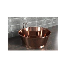 อ่างอาบน้ำทองแดงเคลือบเงาสำหรับบ้านและโรงแรม,อ่างอาบน้ำทองแดงพร้อมเคลือบนิกเกิลภายใน - Product Image 5