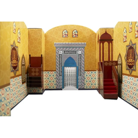 Maison de Jeu en Carton Portable Mosquée Musulmane pour Enfants Jouet Éducatif Interactif Apprentissage Prière Cadeau Islamique pour Enfants