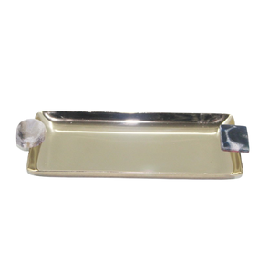 Bandeja Rect de aluminio/piedra de diseño moderno F354 Latón EPL Color para alimentos Utensilios de cocina Vajilla Precios al por mayor - Product Image 6