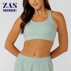 Women's High Support Cross Back Yoga <b>Bra</b> with Four-Way <b>Stretch</b> Sweat-Wicking Breathable U Neck Sports Fitness Gym Plus Size - Product Image 1