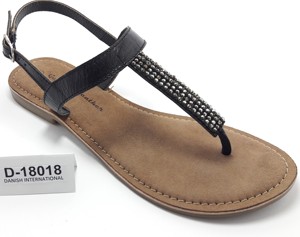 Women's Summer Comfortable Breathable Leather <b>Thong</b> Sandal with Beaded Trim Buckle Strap Anti-Slip Classical Design - Product Image 2