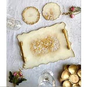 <b>Epoxy</b> <b>Resin</b> Serving Tray with Gift Decorative Perfume Tray <b>Resin</b> Tray and with Kitchenware and Restaurants - Product Image 4