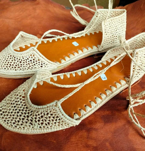 Chaussures en raphia marocain, chaussons en raphia, cadeau d'anniversaire, chaussons traditionnels en raphia, babouches rafia - Product Image 1