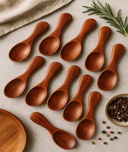 New Style Wholesale Handmade Heat Resistant Kitchen Condiments Soup Coffee Tea Honey Dessert Acacia Wooden <b>Spoon</b> - Product Image 6