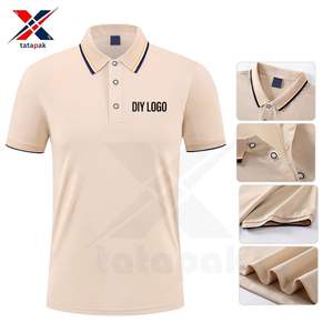 T-shirt polo respirant à manches courtes teint en fil pour hommes, prix de gros d'usine bon marché, service OEM de tous les jours - Product Image 1