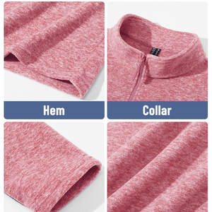 Nuevo estilo, polos de manga larga con cremallera de cuarto de verano para hombre, Color sólido, secado rápido, nuevo diseño, algodón de moda de talla grande - Product Image 4