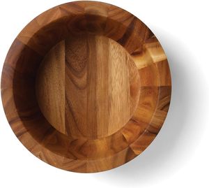 High Quality Rustic Acacia <b>Wood</b> <b>Salad</b> <b>Bowl</b> with Wide Lip Handcrafted Serving <b>Bowl</b> for <b>Salads</b> Fruits and Decor - Product Image 5