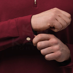 Chemises décontractées élégantes en maille unie pour hommes, col stylé, manches longues, 100 % coton, matière légère et respirante pour le quotidien - Product Image 4