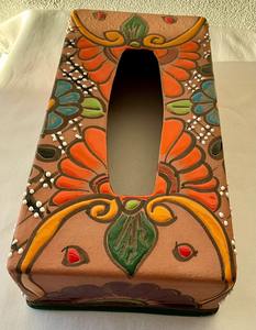 Caja de pañuelos de metal con hermosa impresión digital - Product Image 1