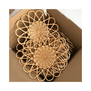 Posavasos de ratán natural tejido, material: ratán ecológico; uso: para servir té y decoración del hogar; origen: productor de Vietnam - Product Image 4