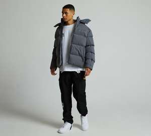 Chaqueta de Invierno para Hombre con Capucha Desmontable Gris, Chaqueta Acolchada Cálida para Hombre, Abrigo con Capucha, Chaqueta Gruesa Cortavientos de Moda para Exteriores - Product Image 4