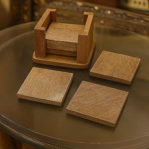 Posavasos Ecológico de Madera Hecho a Mano Estilo Bohemio con Diseño Personalizable para Hogares Modernos y Restaurantes a Precio de Mayoreo - Product Image 1