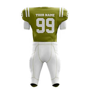 Uniforme de Fútbol Americano de Manga Corta, Ligero y Transpirable, para Hombre, 100% Poliéster, Precio de Fábrica, MOQ Bajo - Product Image 2