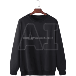 OEM Custom 3D Embossed Logo Men's <b>Fleece</b> Oversized Crewneck Hoodie <b>Sweatshirt</b> for Winter - Product Image 5