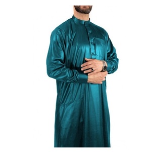 Al Daffah Thobe cualquier patrón manga larga hombres Jubba Thobe 100% alta calidad liso Simple vestido en blanco largo alta calidad transpirable - Product Image 1