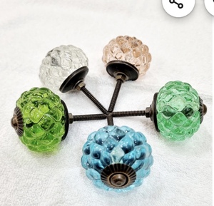 Tirador de puerta de cajón de armario de cristal moderno [CRK 119] Cocina Dormitorio Baño Sala de estar Armario Tocador Zinc - Product Image 2