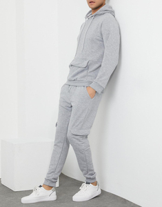 Logo personnalisé Quantité en vrac Vente en gros de survêtements pour hommes Logo personnalisé pour hommes Gym Training Wear 2 Piece Hoodie Jogging Sweatsuit Set By SI - Product Image 6