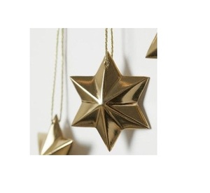 Usine directe mangue en bois de haute qualité décor à la maison suspendu ornement de noël étoile et arbre décoration d'arbre de noël - Product Image 2