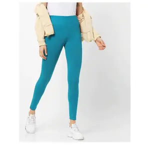 Custom high waist leggings butt lifting fitness workout leggings in teal green sports gym yoga leggings for women ladies 2022