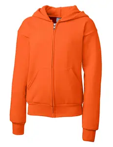 Sweat-shirts à capuche pour hommes personnalisés avec broderie et fermeture éclair, en mélange de coton peigné de haute qualité, chauds, pour l'automne, couleur unie, vente en gros - Product Image 6