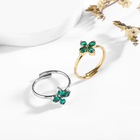 EDGE Edelstahl Neuerscheinung Mode-Schmuck Trendiger Verstellbarer Offener Titan-Stahl Zirkonia-Ring für Damen