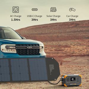 Hochwertige Outdoor Power Bank mit tragbaren 288Wh & 600wh Solarpanels AC Outlet Car Source & MPPT Controller - Product Image 4