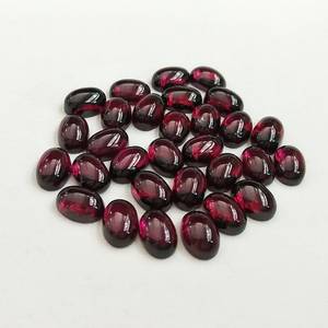 Pierre précieuse naturelle lisse en grenat rouge, taille ovale, 4x6mm 5x7mm 6x8mm 7x9mm, pierre de naissance de janvier, pour la fabrication de bijoux, cabochon - Product Image 3