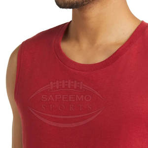 Camiseta Deportiva Informal de Punto para Hombre, Transpirable, de Secado Rápido, de Poliéster/Algodón, Ajustada, para Gimnasio, Entrenamiento Atlético - Product Image 5