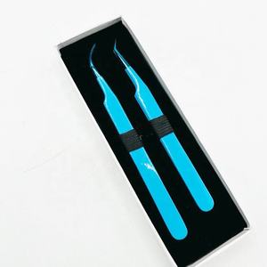 เครื่องมือกำจัดขนตาปลอมสเตนเลสสีฟ้าปลายพลาสม่าแข็งแรง45องศา - Product Image 3