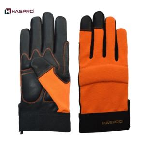 Gants de mécanicien en cuir haute performance, gants de travail industriels à doigts complets, protection durable des mains, ignifuges pour - Product Image 1