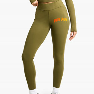 Leggings de gym personnalisés pour femmes, pantalons de yoga extensibles respirants, vêtements de fitness en tricot - Product Image 1