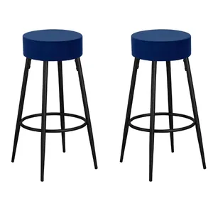 Pieds enduits d'argent Tabourets de haute qualité Tabourets en métal de conception durable de qualité supérieure Élégants pour les bars d'hôtel à la maison Utilisation assise En gros - Product Image 4