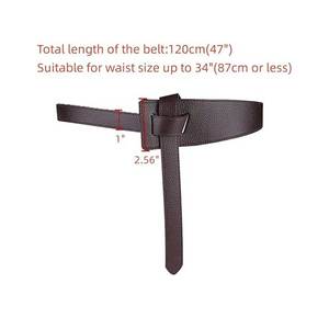 Ceinture de robe en cuir Vintage classique pour hommes peau de vache véritable de haute qualité avec boucles en acier imprimées de Logo personnalisé nouveauté - Product Image 2