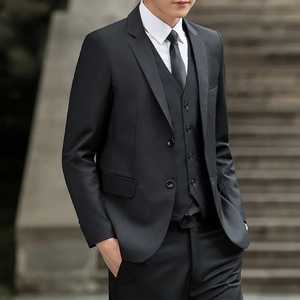 Traje de negocios ajustado de alta calidad para hombre, diseño personalizado, trajes acampanados transpirables en ventas al por mayor - Product Image 5