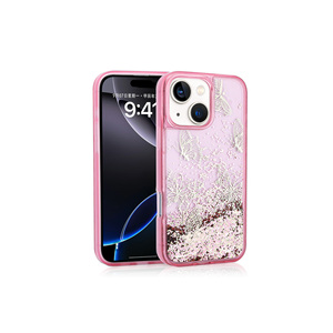 Funda de Teléfono de Silicona TPU Suave Transparente de Lujo para iPhone 15 con Estampado de Mariposas, Efecto Brillante, Estilo Moderno, Carcasa Trasera Antigolpes - Product Image 1