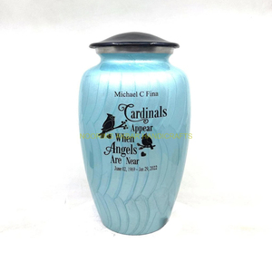 Urna Funeraria de Aluminio Morada para Cenizas Humanas Adultas, Decorativa, Metálica, Conmemorativa, para Entierro, Recuerdo - Product Image 4