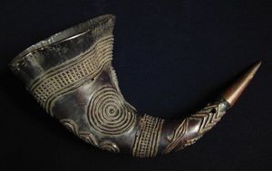 Corne à boire viking en métal et corne véritable, tasse à boire alimentaire pour mariage, maison, hôtel, accessoires artisanaux naturels - Product Image 3