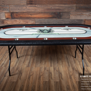 Modern Luxury round Pattern Folding Poker Table Customizable Casino-Selling Wooden Table of Best Quality for <b>Mahjong</b> Gambling - Product Image 4