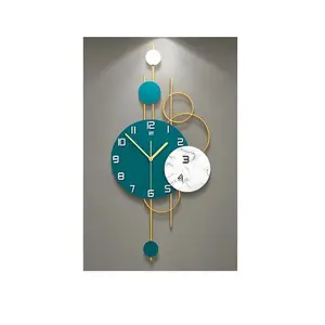 Horloges murales en métal en laiton de conception moderne, horloges murales décoratives de Restaurant de grande taille à un prix abordable