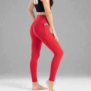 Pantalones de Cintura Alta para Mujer, Ajustados, Elásticos, para Yoga, Ejercicio, con Bolsillos, Leggings para Gimnasio, Correr, Tallas Grandes - Product Image 4