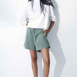 100% Material de algodón mujeres Color blanco conjunto de 2 piezas logotipo personalizado impresión ligero estilo de calle de gran tamaño - Product Image 6