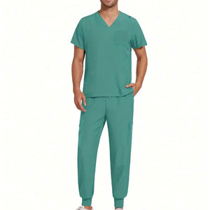 Traje de uniforme de hospital antiarrugas transpirable Suministros de exfoliación médica fáciles de lavar Uniforme quirúrgico Trajes de exfoliación para hombres - Product Image 5