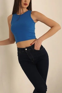 Nueva camiseta sin mangas para mujer, el mejor estilo de diseño, cuello redondo, manga corta, camiseta sin mangas corta, informal para mujer 2026 - Product Image 4