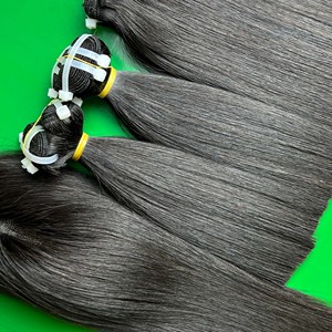 Vente en gros de cheveux humains 100% tissage en lot de cheveux humains à double trame Vente en gros de cheveux bruts vietnamiens lisses de Qhair - Product Image 2